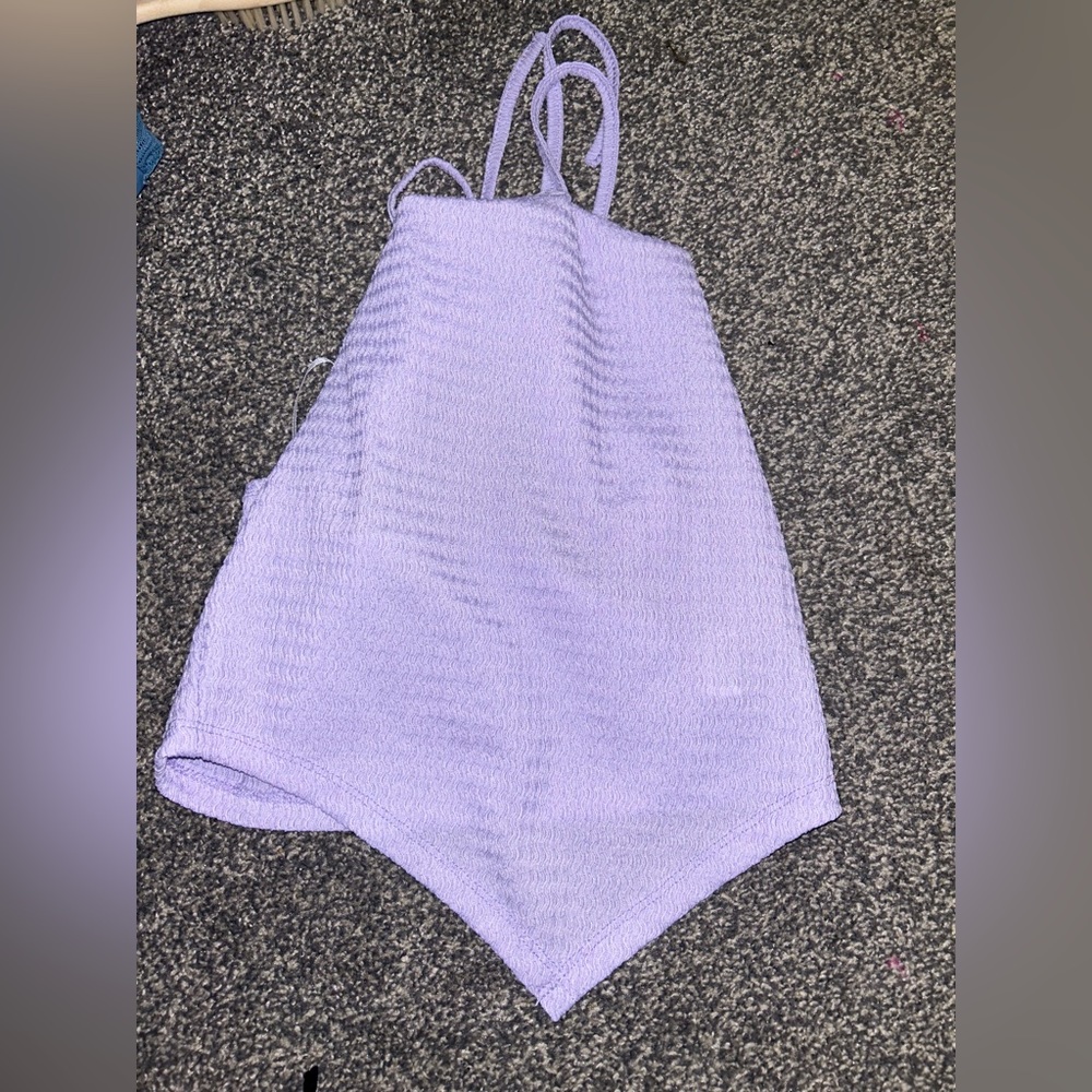 Shein purple v waistline tank